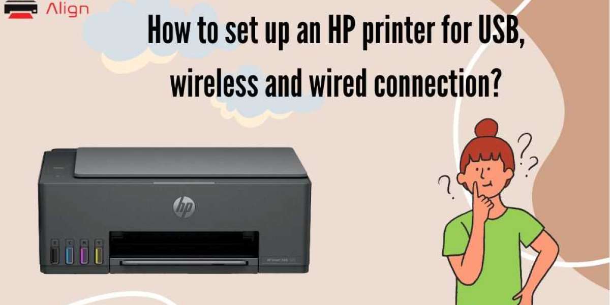 How to set up an HP printer for USB, wireless and wired connection?