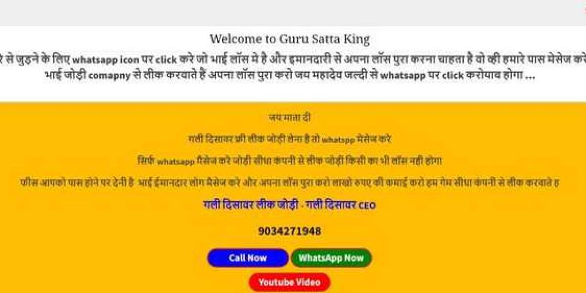 Gurusattaking provide the fastest daily satta number and Gali satta number live