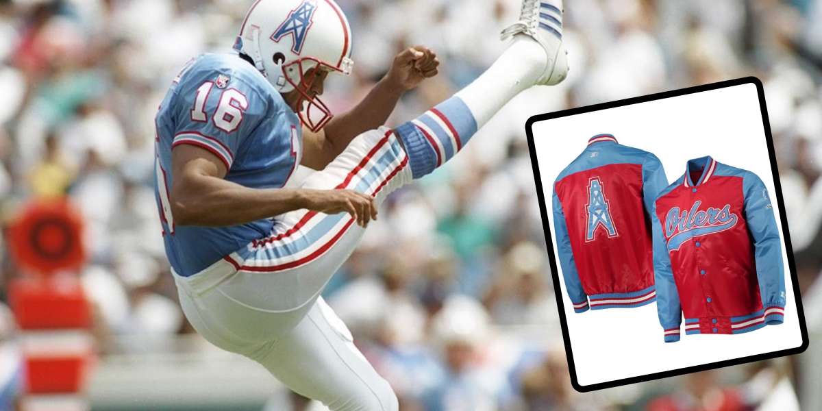 Get Your Hands on Top-Notch Quality: The Houston Oilers Letterman Jacket
